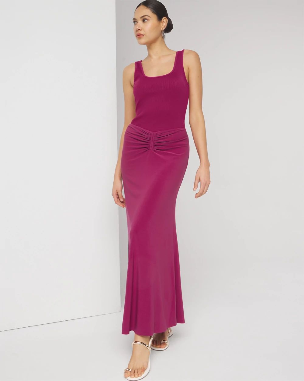 Ruched formal skirt discount